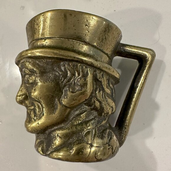 VTG England  Toby Brass Mini Shot Glass Mug Collection - Picture 1 of 3